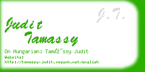 judit tamassy business card